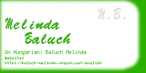 melinda baluch business card